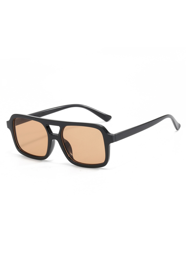 black brown Hiking Camping 2024 New Double Beam Anti Light Glasses Personalized Small Frame Retro Gl