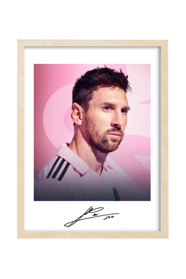 Messi Inter Miami CF Autographed Poster with Frame 30x40cm