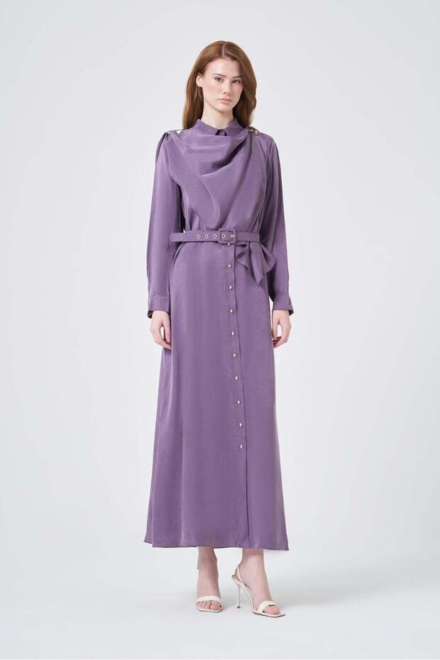 Women's Silk Kupra Dress Plum 31356