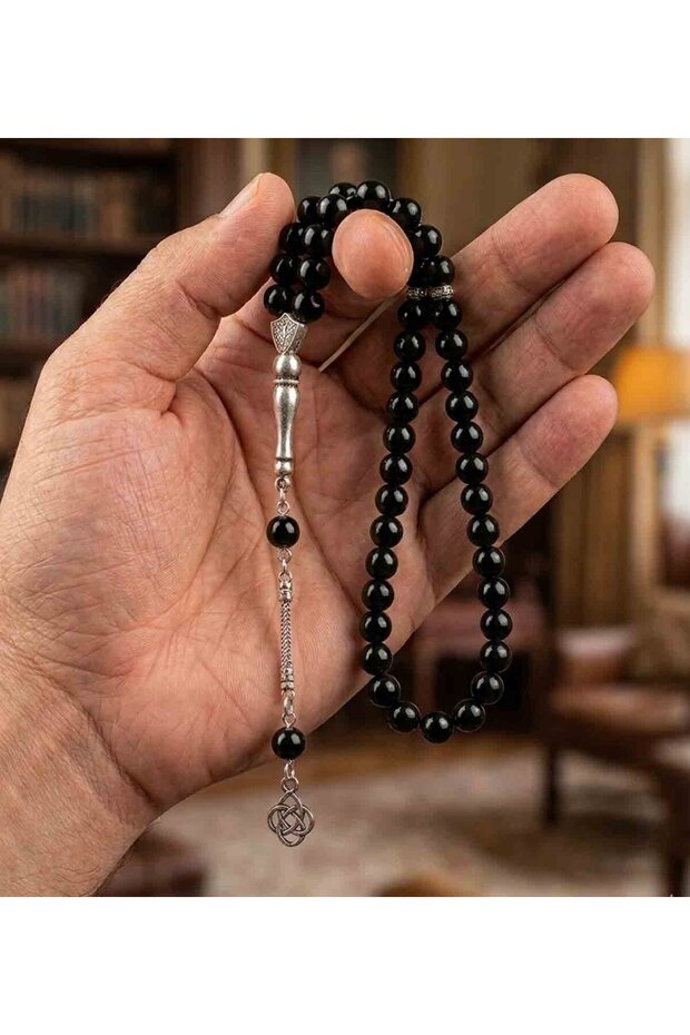 Onyx Natural Stone 33-Piece Men's Rosary Eutonks