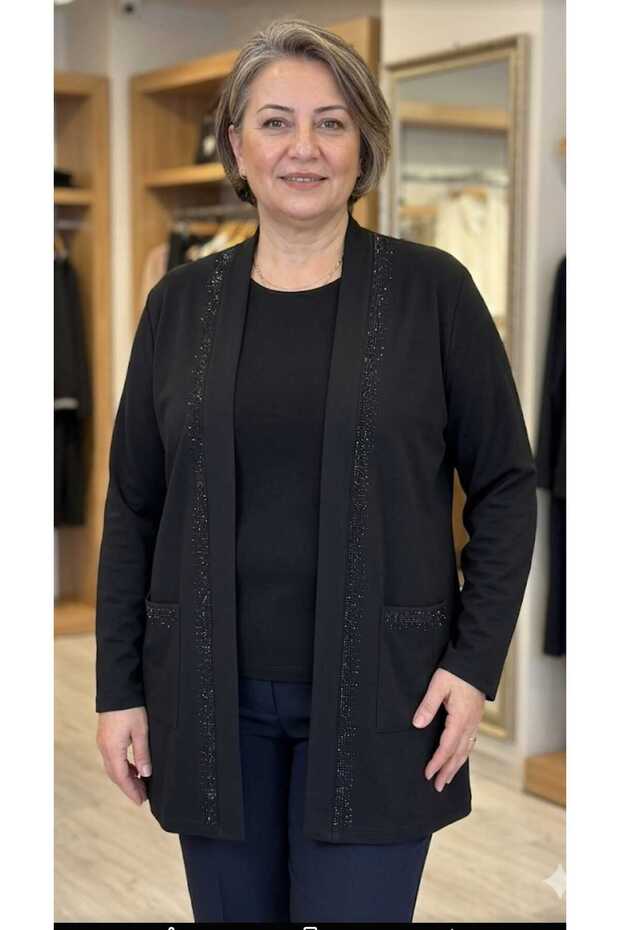 سترة قطنية ممشطة بجيبين مقاس كبير