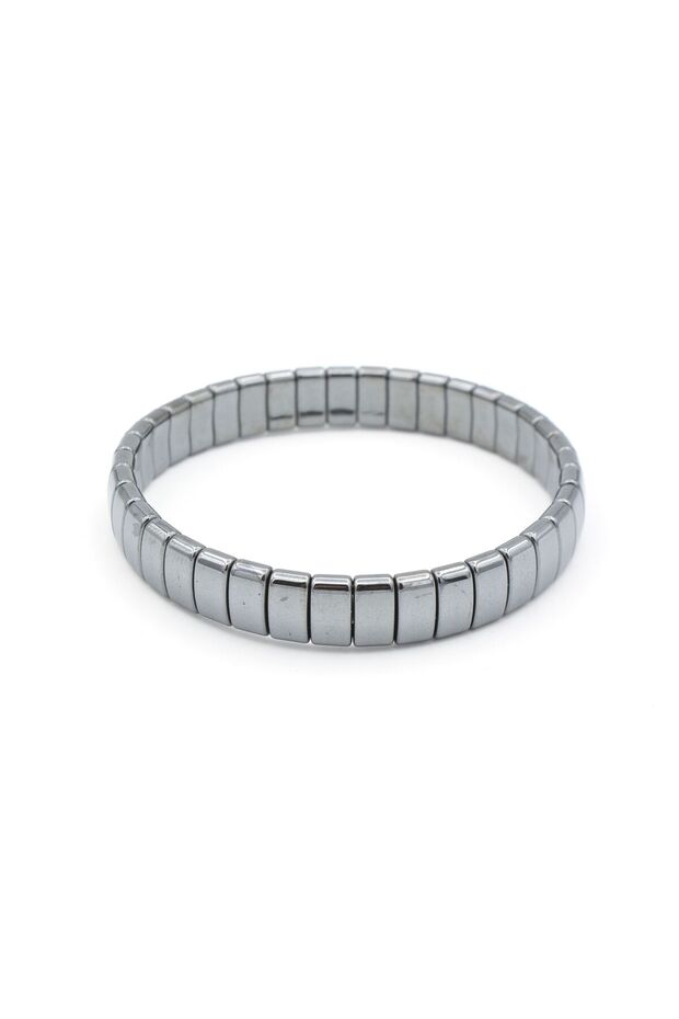 Square Model Genuine Natural Hematite Stone Bracelet 009