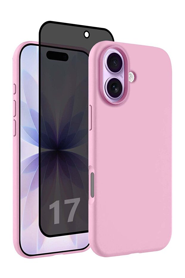 2 Packs Silicone Protective Phone Case for iPhone 17 - Soft Anti-Scratch Microfiber Lining Ultra Slim Drop