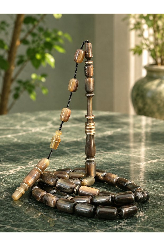 Collectible Masterfully Crafted Yak Horn Prayer Beads