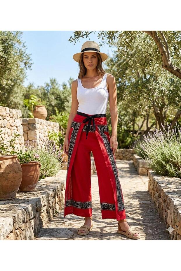 Authentic Design Tied Puzzle Pants, Suitable for Sizes 36-42