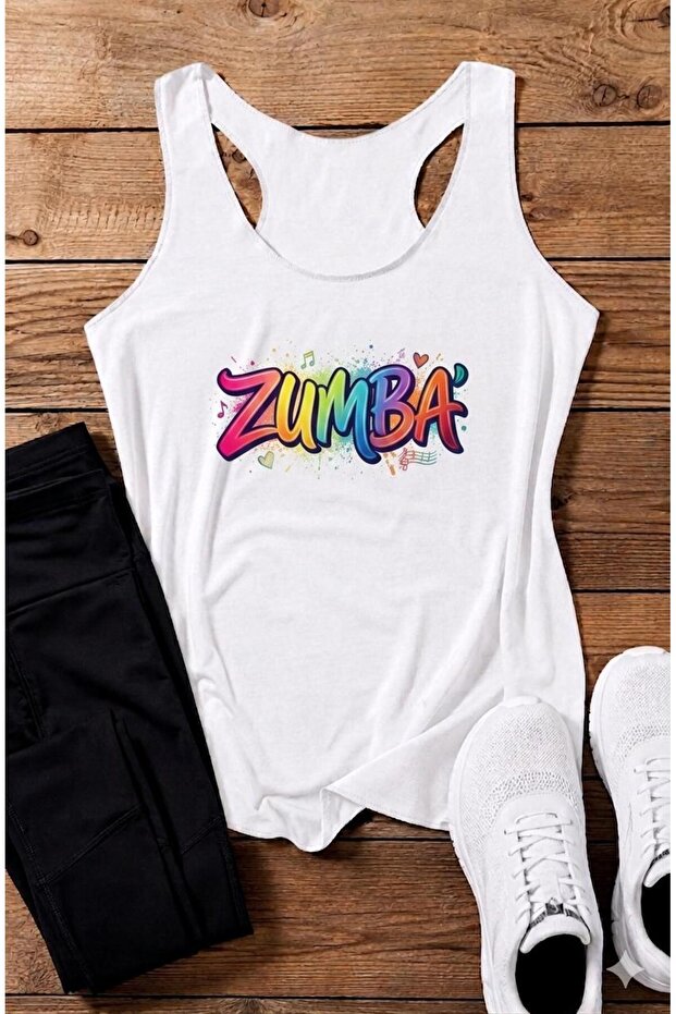 تيشيرت نسائي مطبوع عليه ZUMBA SWIMMER Model