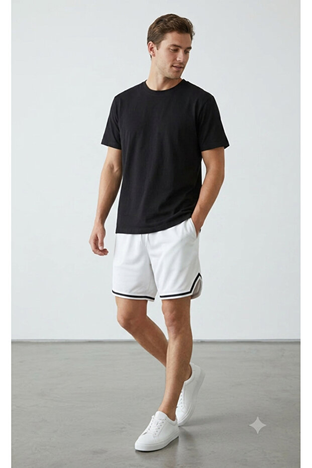 Men's Striped Sports Shorts