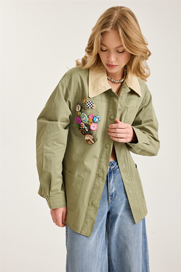 Colorful Collared Jacket