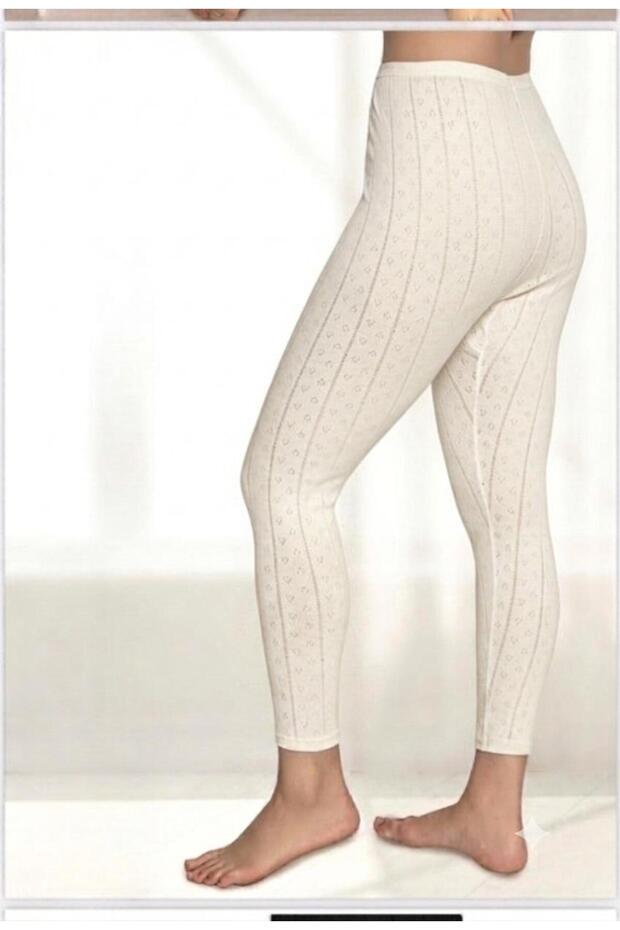 10 Pieces Women's Plus Size Jacquard (Transfered) Long Leggings 90% Cotton 10% Elastane