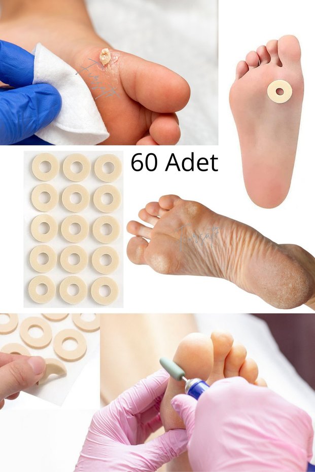 Callus Tape 60 Pieces Foot Callus and Pressure Relief Protective Tape - Anti-Shoe-Bump Ring Pad