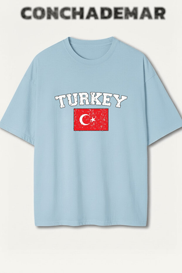Turkey National Teams Printed Premium Oversize Cotton T-Shirt