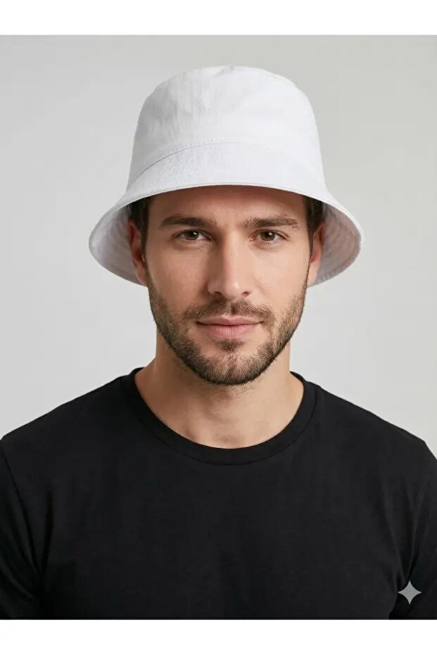 Fisherman's Hat Bucket Model Bucket Linen Face-To-Face Cotton Hat