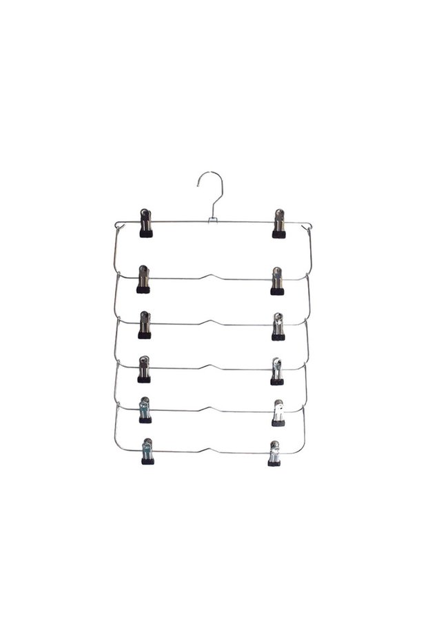 JETTING 6 layers Hot Sale 6-Tier Skirt Pants Shorts Hangers Space Saving No Slip Storage Metal Skirt