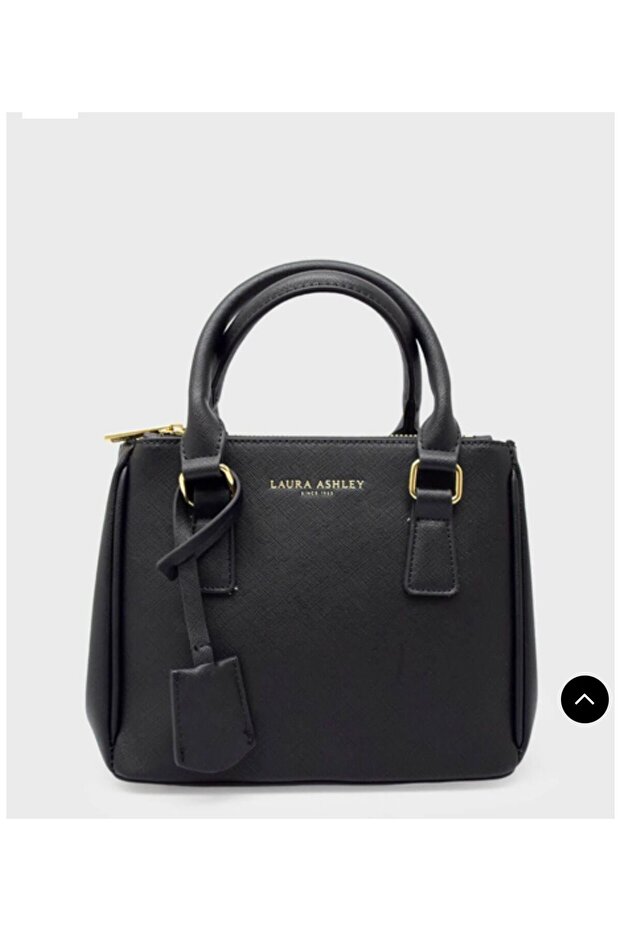 Women's Black Shoulder Bag with Strap