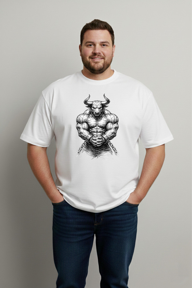 Large Size T-Shirt Oversize Cotton Comfortable Fit Printed Unisex T-Shirt
