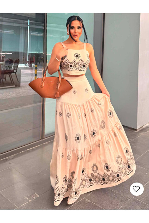 Patterned skirt set