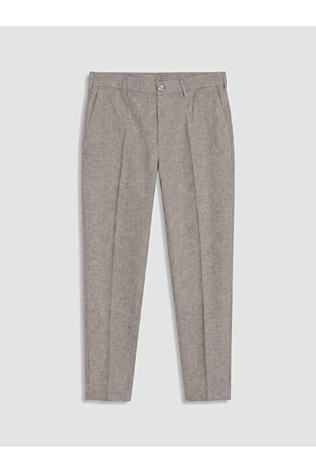 Regular Fit Linen Blend Men's Trousers (S6)