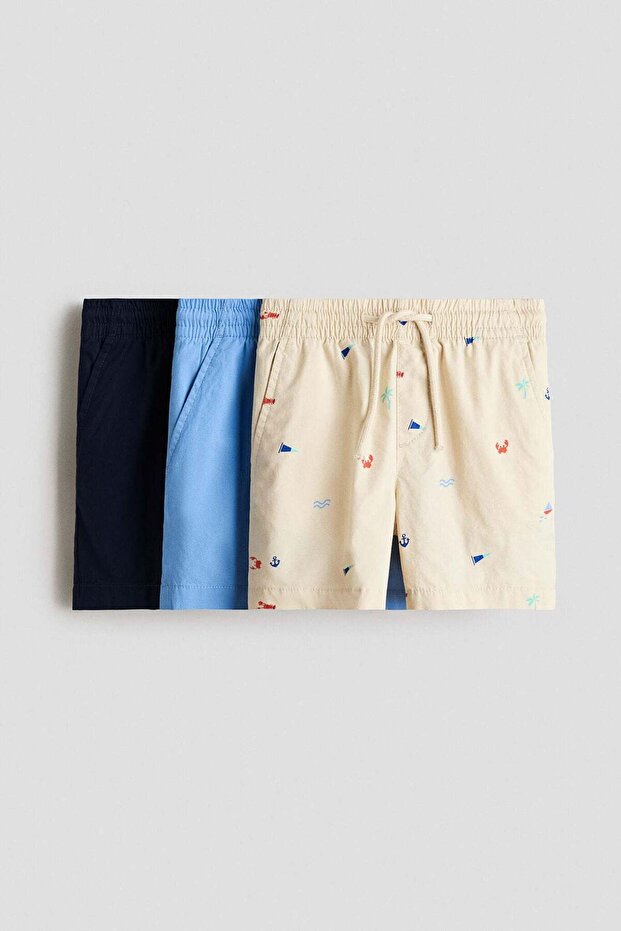 3-pack cotton shorts