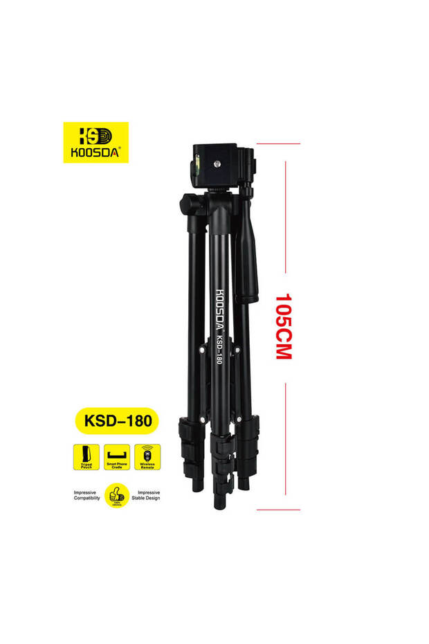 KSD-180 1.05M Remote-Controlled Tripod – Stable Support for Photos & Videos