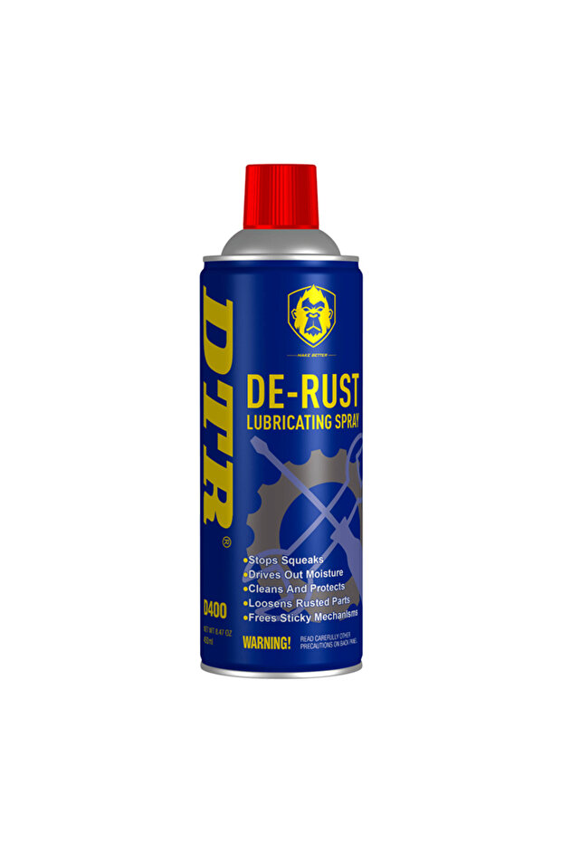 D400 De-Rust Anti-Rust Lubricating & Penetrating Oil Spray (450ml)