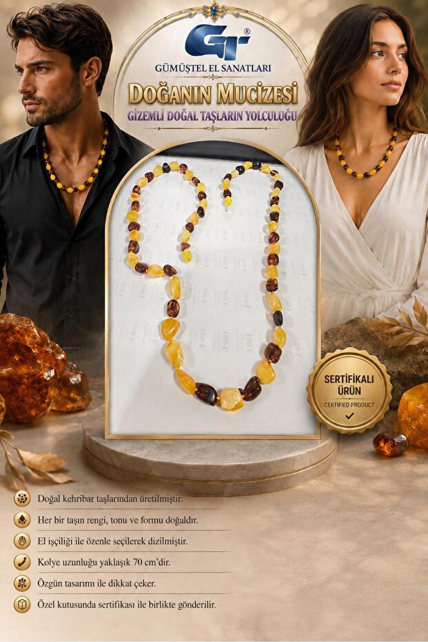 Certified Amber Long Necklace