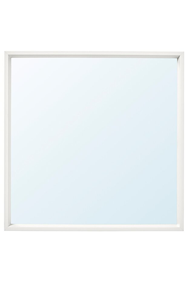 NISSEDAL Mirror, white, 65 x 65 cm