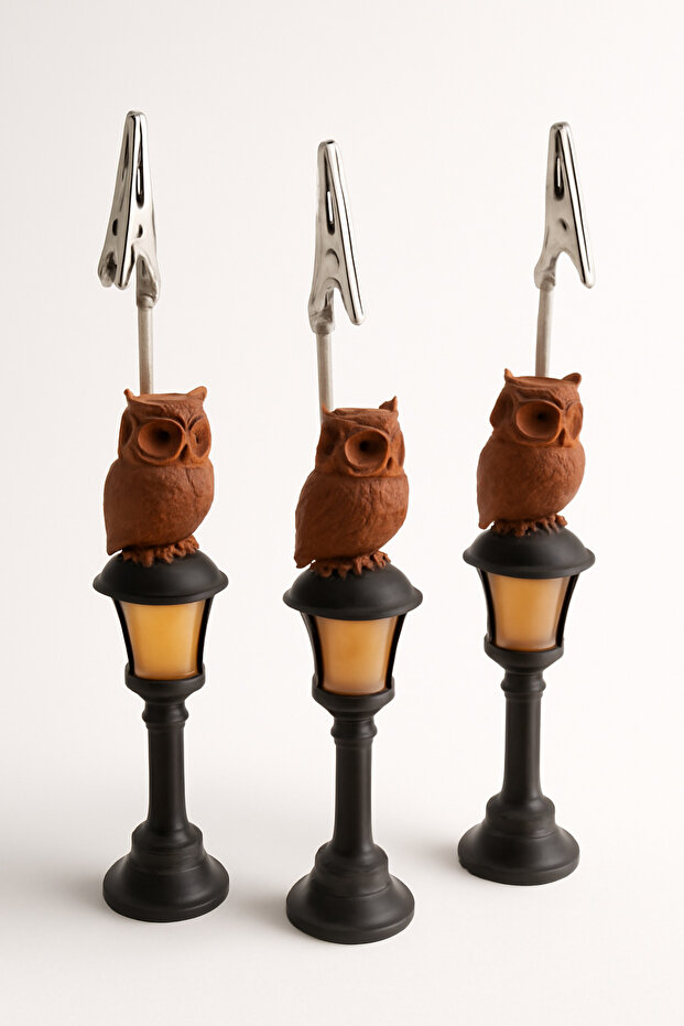 Owl Lantern Note Holder 3 Pieces