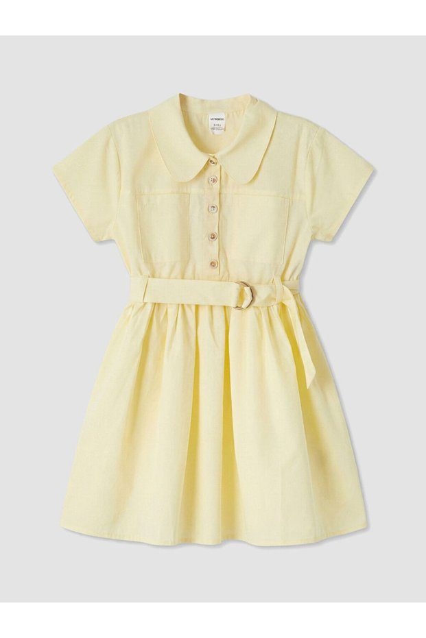 Lcw Kids Belted Girls' Shirt Dress