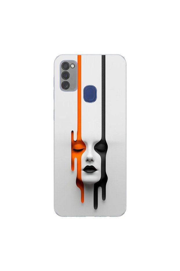 Samsung Galaxy M30S Compatible Aesthetic Face 1 Design Transparent Case