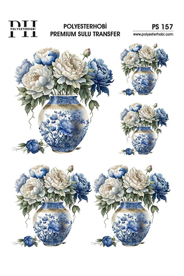 Premium Water Transfer 25X35 cm Flower Patterned Ps 157
