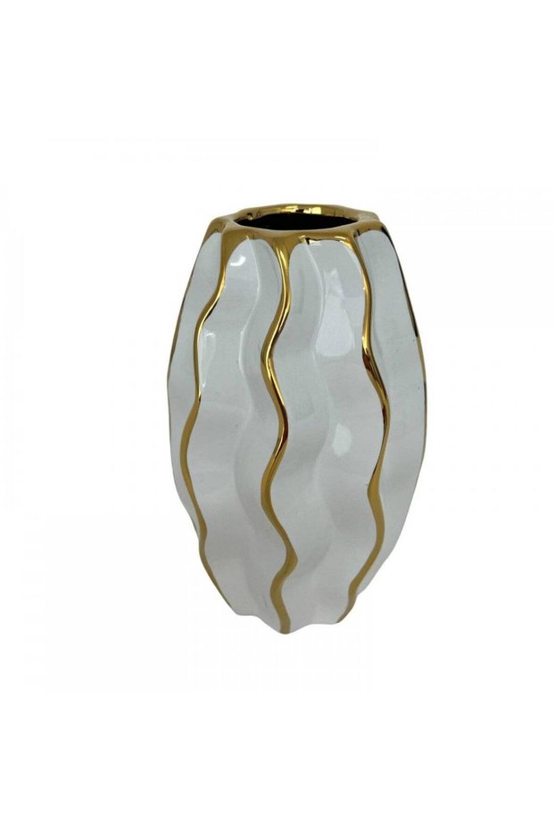 Decorative Ceramic Vase With Striped