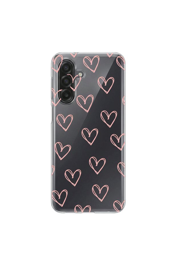 Samsung Galaxy A26 Compatible Heart 6 Design Transparent Case