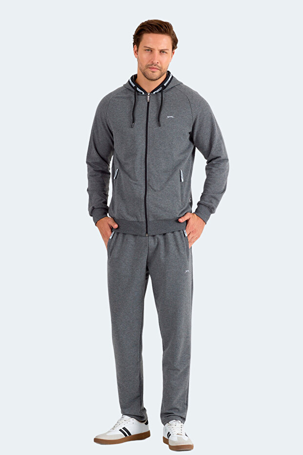 Fender Men's Anthracite Hooded Zipper Tracksuit Set