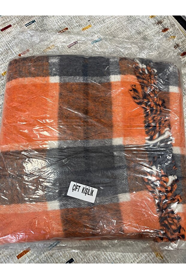 Double Scottish Blanket 2.7kg 180X205Cm Lined Blanket Double-Sided Blanket Thick Acrylic Blanket Plaid Blanket