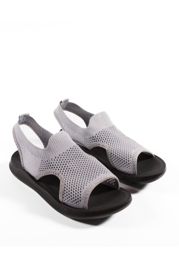 Sandale dama Gri din material textil EOIU