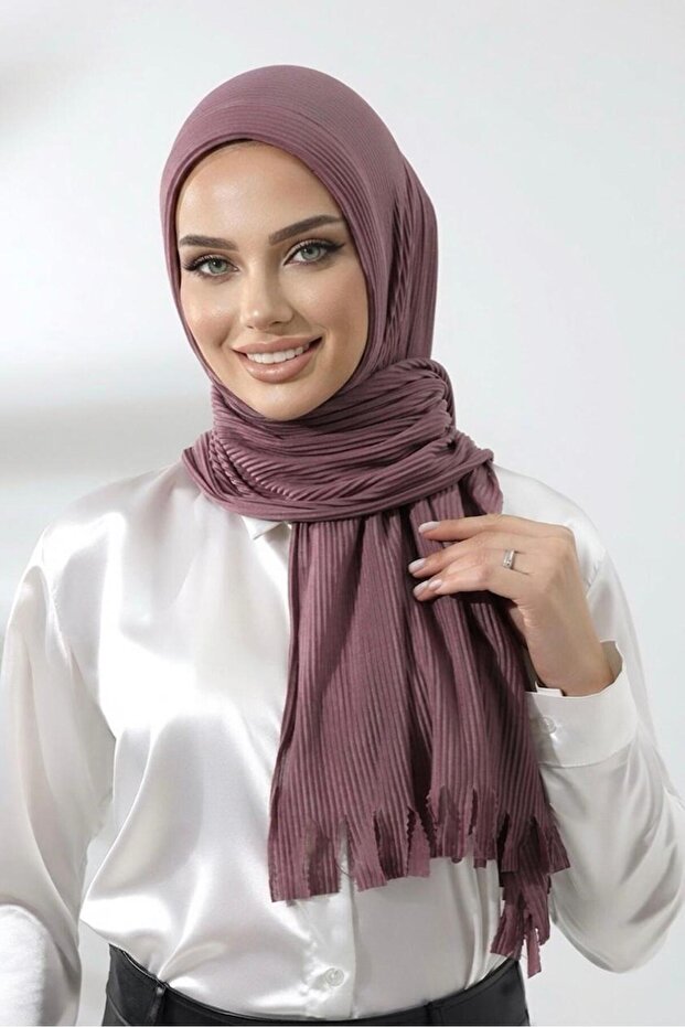 شال قطني مزخرف جاهز للارتداء