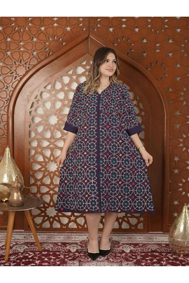 جلابيه ميدي قطن معالج ضد الانكماش