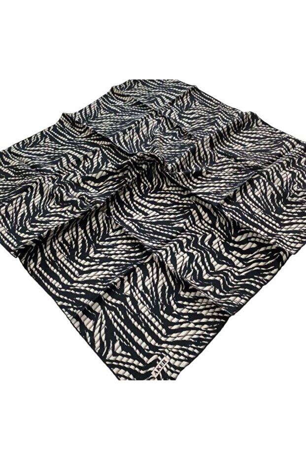 Tivil Silk Scarf 8573713 - 912 Black Zebra Pattern