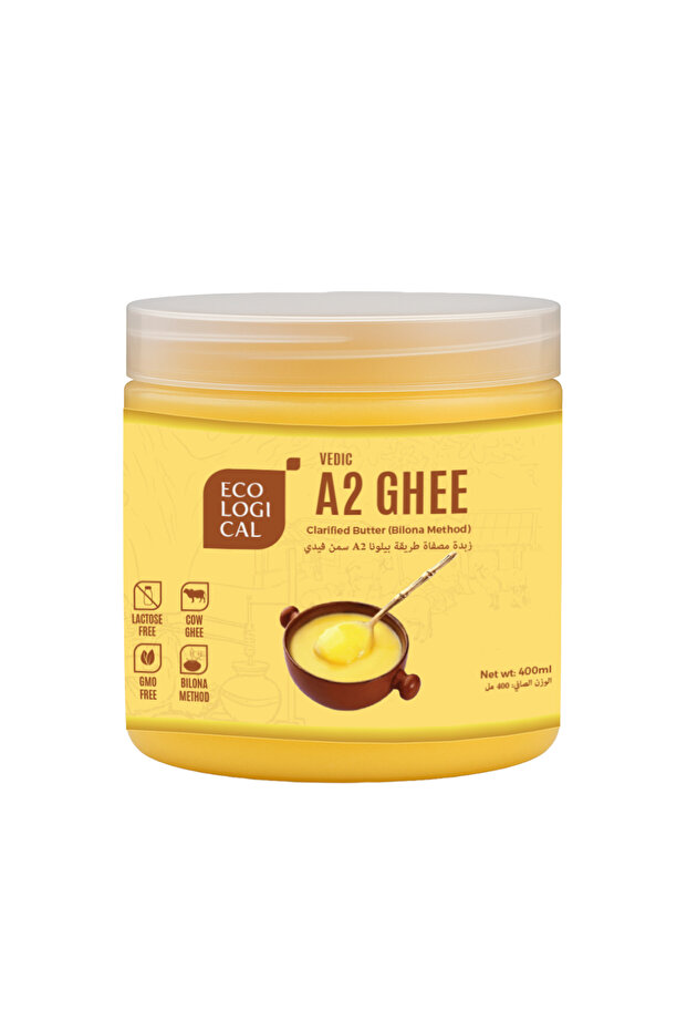 Vedic A2 Cow Ghee 400ml – Pure Desi Ghee from Grass-Fed Cows | Traditional Bilona Method