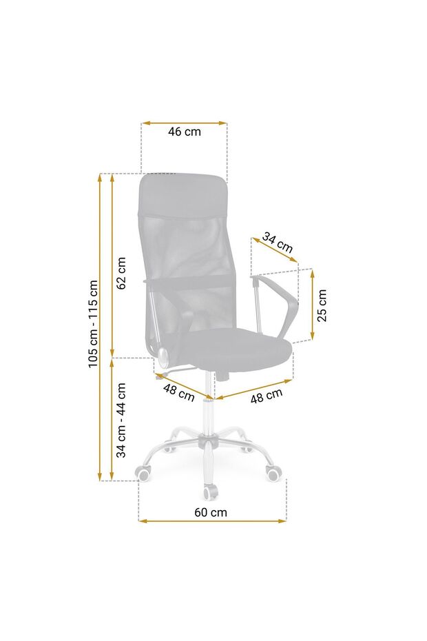 Scaun de birou Tamar micro-mesh, negru - 6