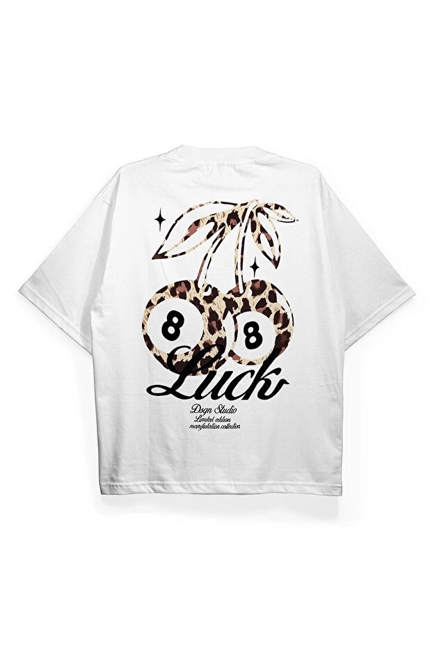 T2013 Lucky Cherry Printed Oversize Tshirt