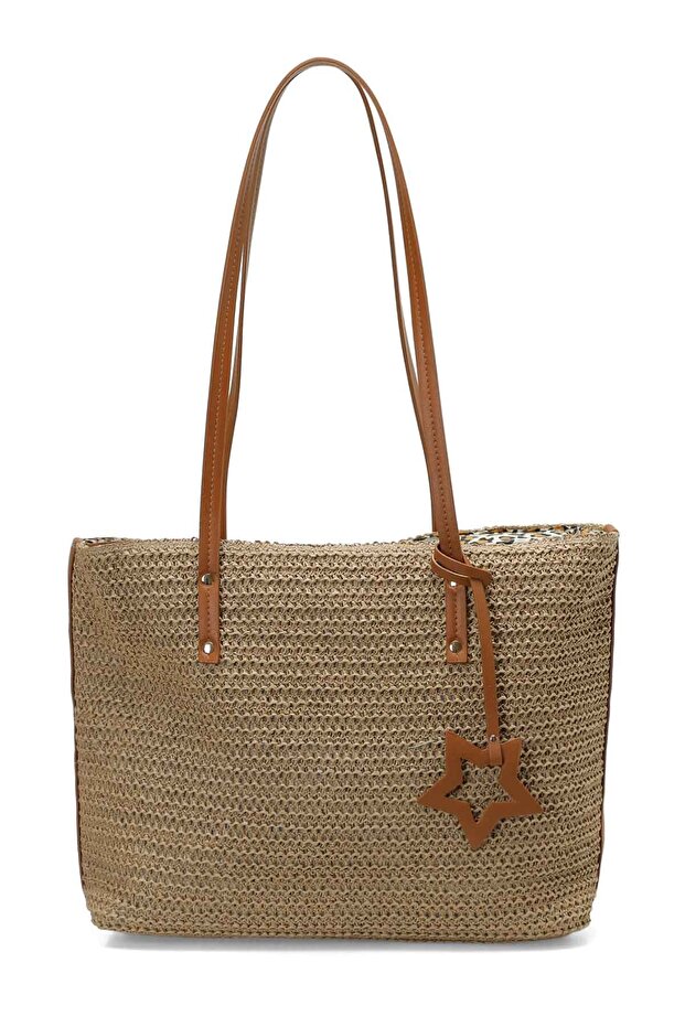 Shoulder Bag Women's Sand Wicker Belted Bsc Omz