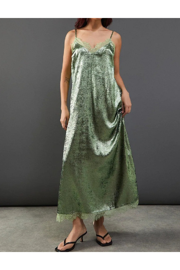 Rochie lunga, Verde - 1