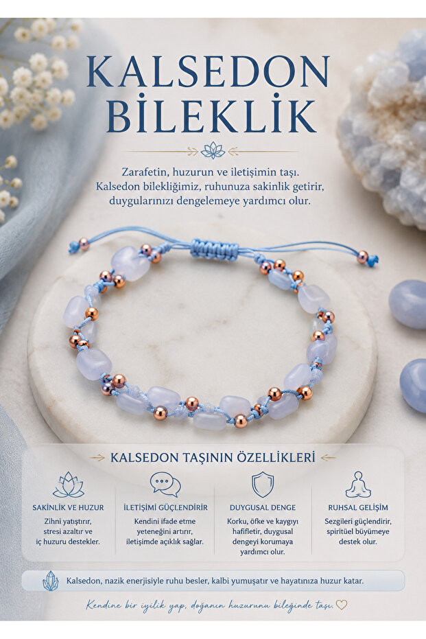 Certified Chalcedony Merdi̇ven Closing Bracelet