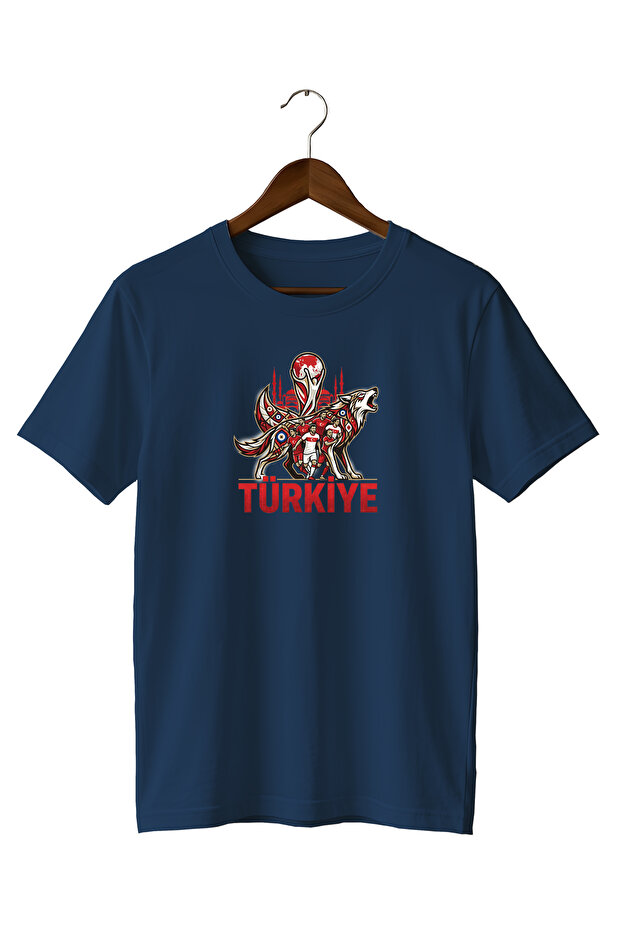Bozkurt T-Shirt Printed Regular Tshirt with Turkish Flag Fan Product