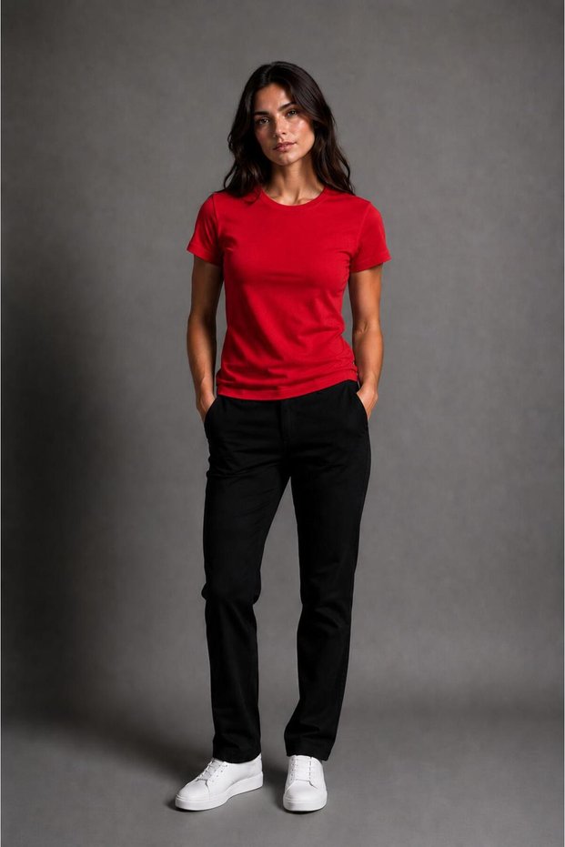 Men'S/Unisex T-Shirt Crew Neck Slim Fit Cotton Short Sleeve