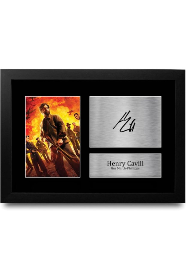 Henry Cavill The Ministry of Ungentlemanly Warfare Gifts Printed Signed Autograph Picture for Movie Memorabilia Fans - A4 Framed