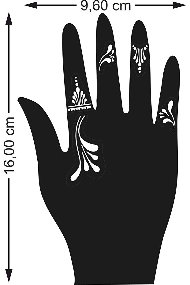 hennadibace Kına Kalıbı (GEÇİCİ DÖVME ŞABLONU) Hint Kınası Henna Tattoo
