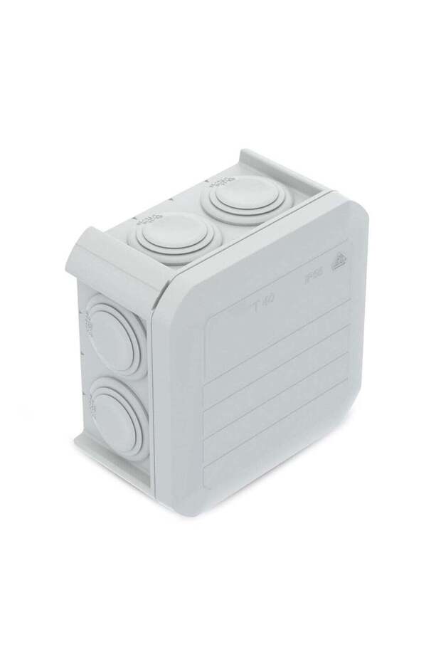 Junction Box, IP55 Waterproof Electrical Enclosure, Surface Mount, White (Pack-Of 1)