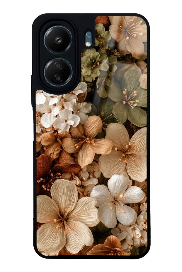 Xiaomi Redmi 13 C Glossy Phone Case with Fall Bouquet Design